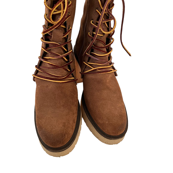 Free people Dylan Lace up boots Chunky Heel Women Size US10/EU40 - Picture 8 of 14